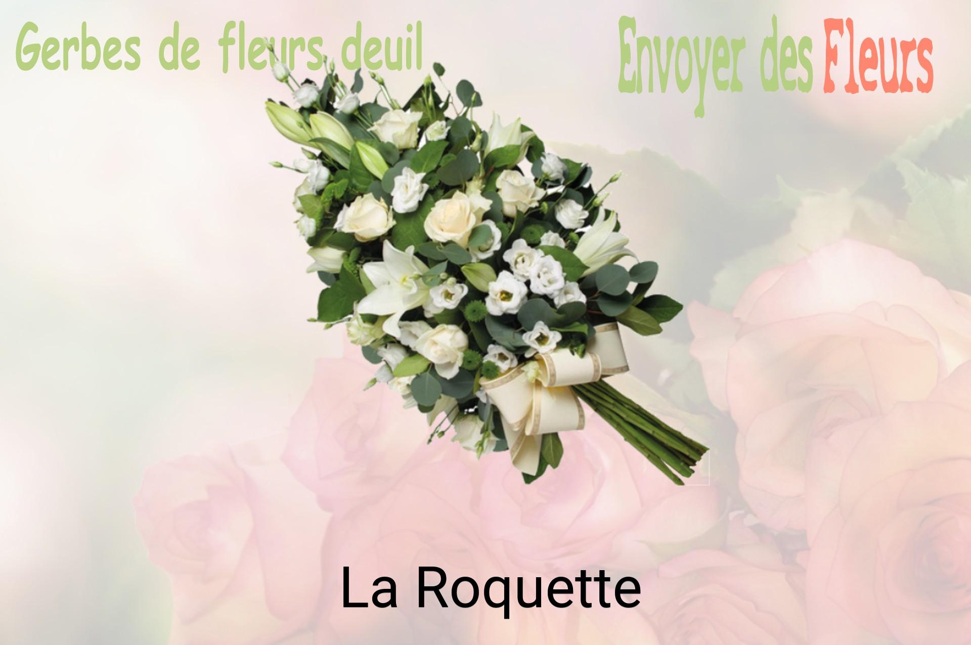 Gerbe de fleurs de deuil livrée à La Roquette